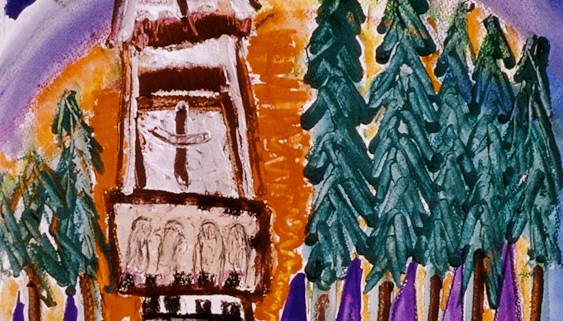 Mir träumte vom selbstgebastelten Turm für ein Jungschi-Fest im Wald