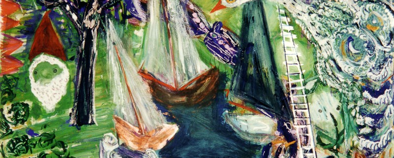 Turbulenzen beim Gartenteich